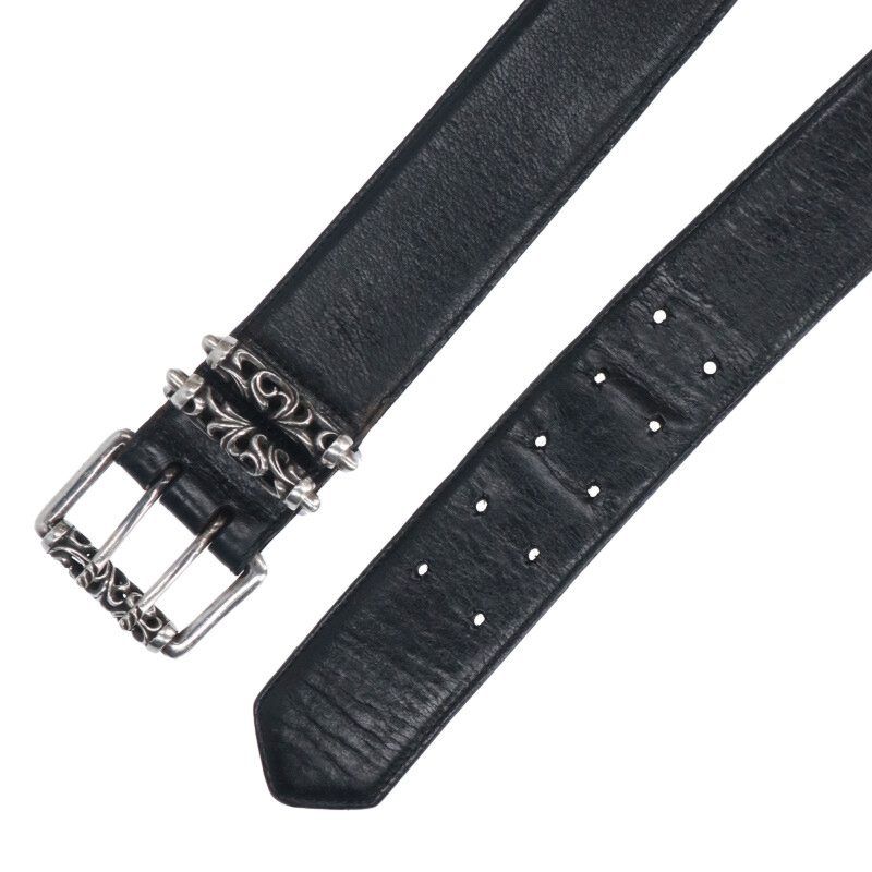 クロムハーツ BLT ROLLER2/ダブルピンスクロール レザーベルト32 クロムハーツ BLT ROLLER2/ダブルピンスクロール レザーベルト