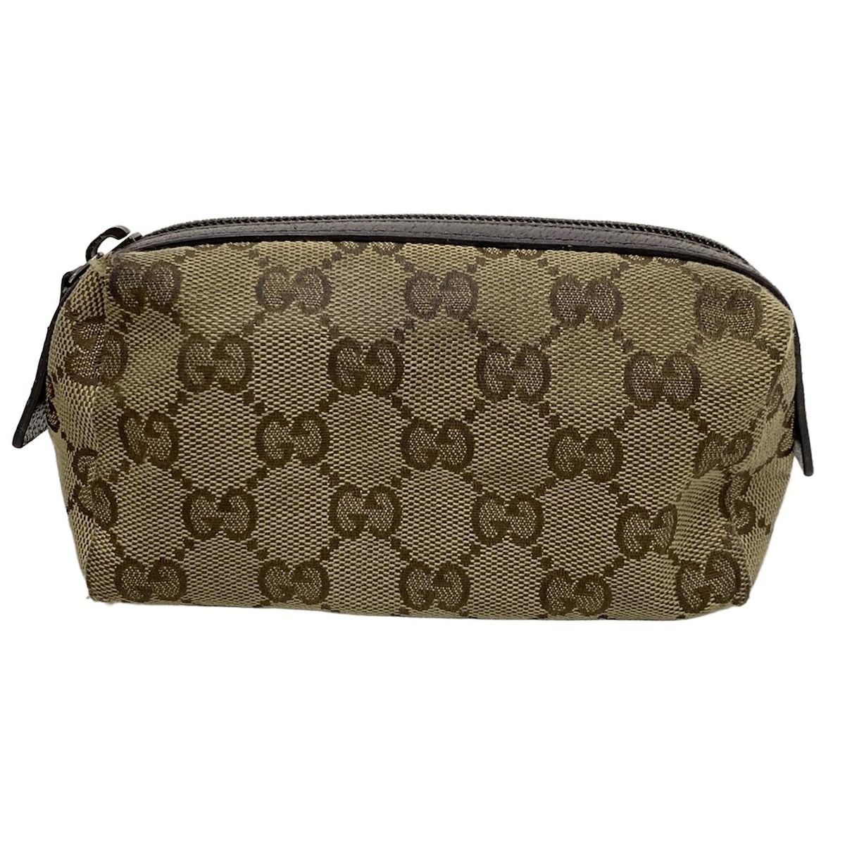 GUCCI アクセサリーポーチ【ダークブラウン】 GUCCI グッチ バッグ GGキャンバス アクセサリーポーチ ダーク