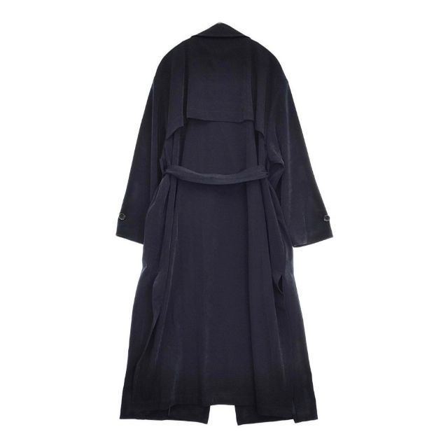 MANOF OVER LONG COAT 定価30800円 86101-0012 ベルト付き トレンチコート ネイビー レディース マノフ 5-0921M∞