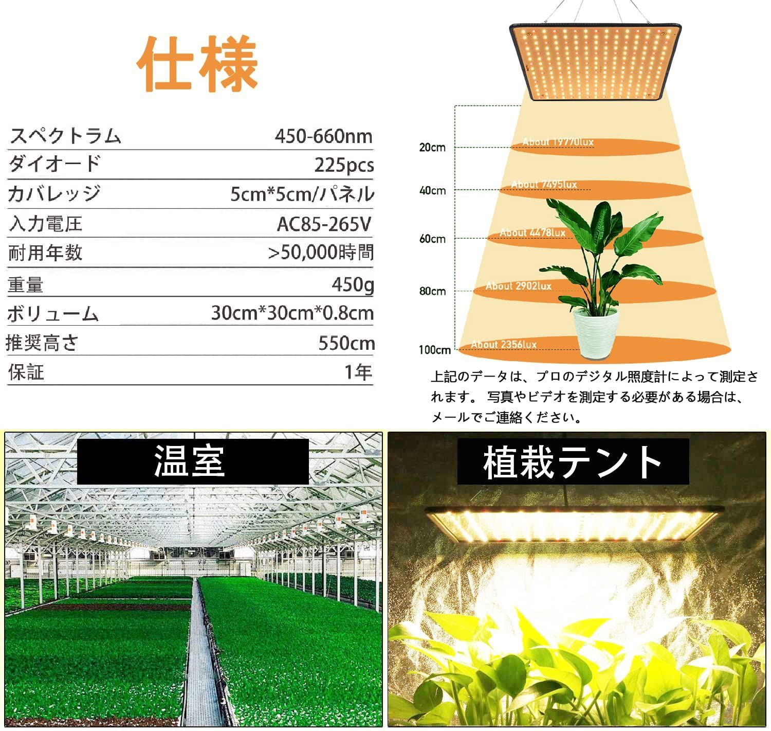 特売】GREENSINDOOR 植物育成ライト LED 植物ライト 400W相当 暖色系