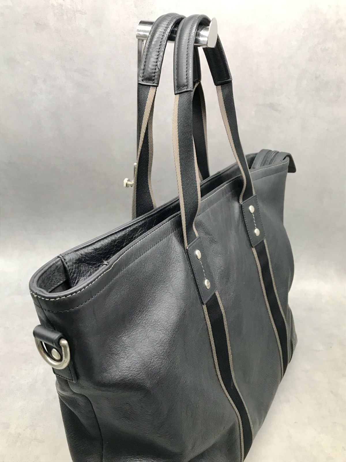 【美品】 コーチ F71248 ヘリテージ レザー トートバッグ 黒 ビジネス コーチ トートバッグ F71248 メンズ COACH COACH コーチ