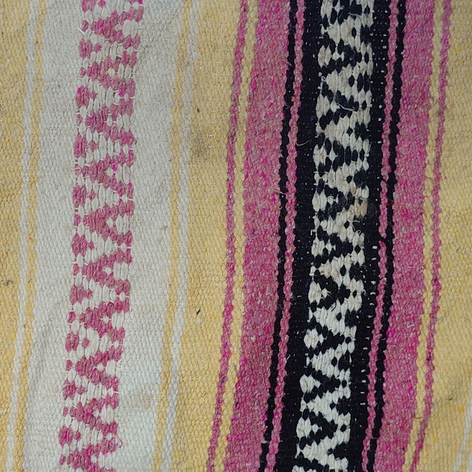 vintageラグ カーペット メキシコ製 メキシカンドビー ボーダー 1377