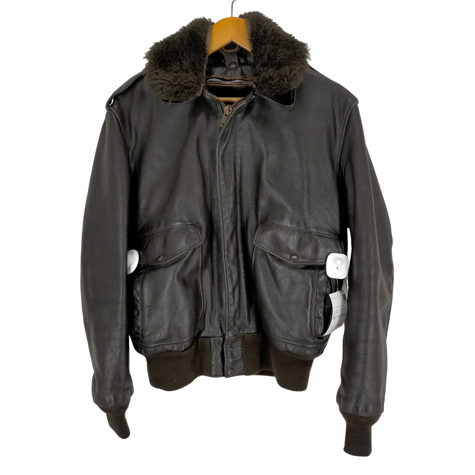 希少モデル✨schott フライトジャケット　G-1 ブラック　本革　42 ショット Schott G-1 レザーフライトジャケット メンズ US：42