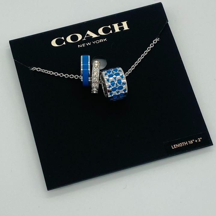 COACH コーチ 人気 シグネチャー エナメル ネックレス ペンダント