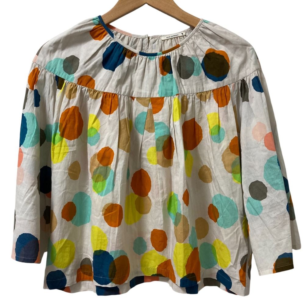 美品 mina perhonen ミナペルホネン rain star ギャザー 長袖