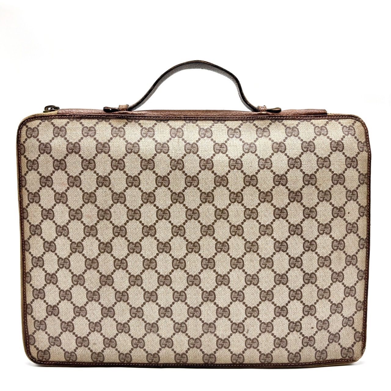 GUCCI ✨良品✨ GUCCI グッチ GG ビジネス レザー 大容量 ユニセックス 