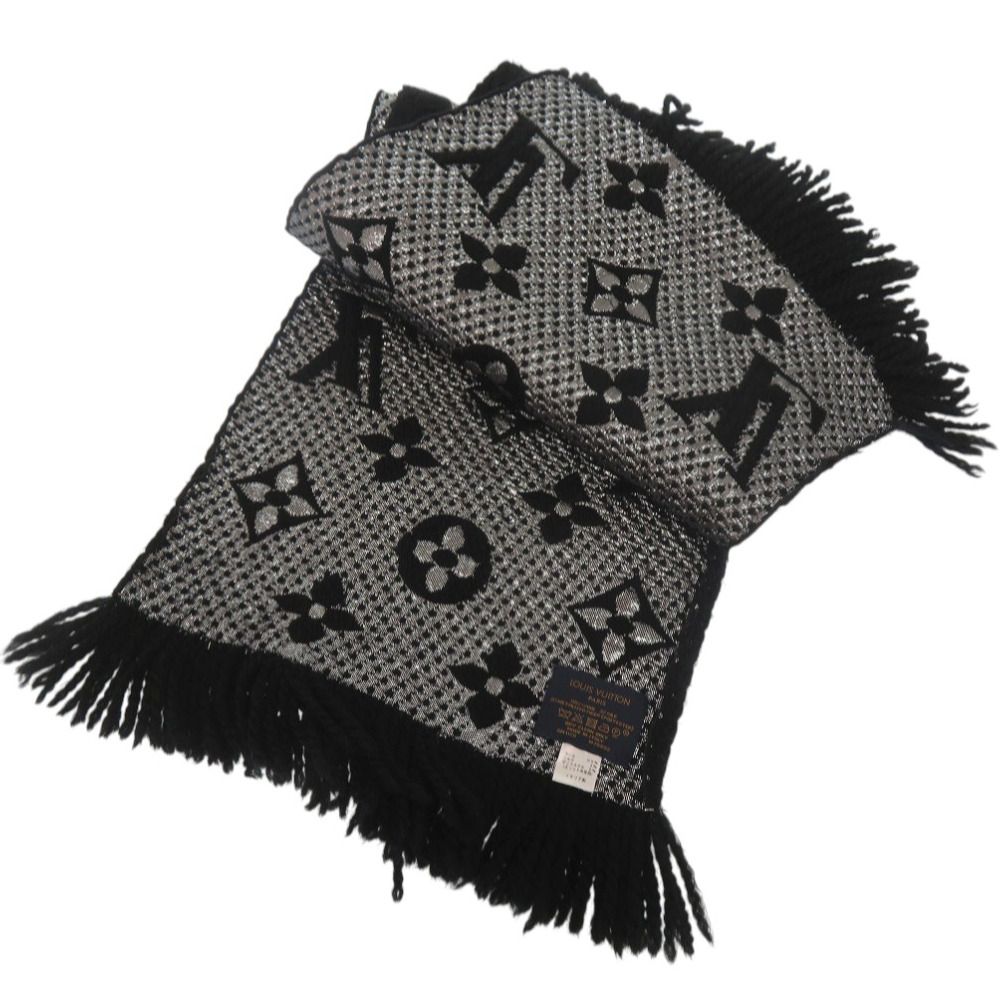 ルイヴィトン　エシャルプマフラー　ブラック LOUIS VUITTON ルイヴィトン エシャルプ・シンプリーLV マフラー