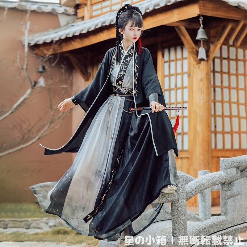 新品】漢服 フルセット 中華風 唐装 仙女スタイル 刺繍入り コスプレ