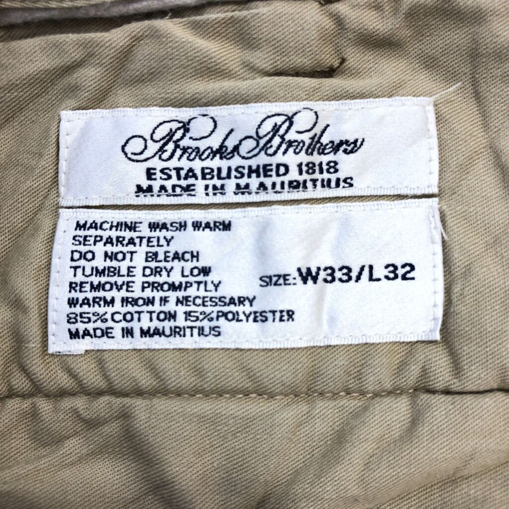 Brooks Brothers ブルックスブラザーズ 2タック コーデュロイパンツ ブラウン (メンズ W33 L32) 中古 古着 R1023