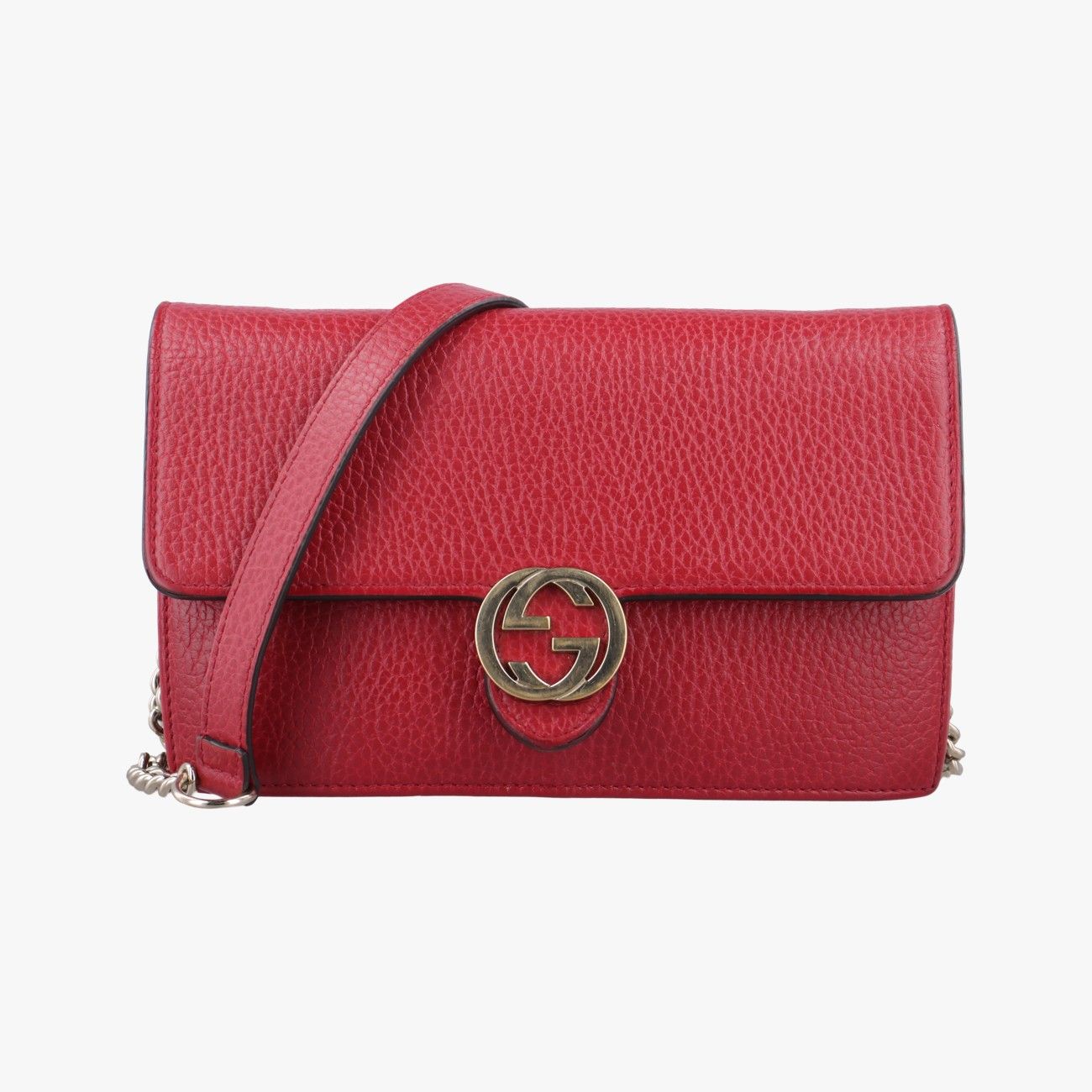 グッチGucciインターロッキングG レッド レザー 510314