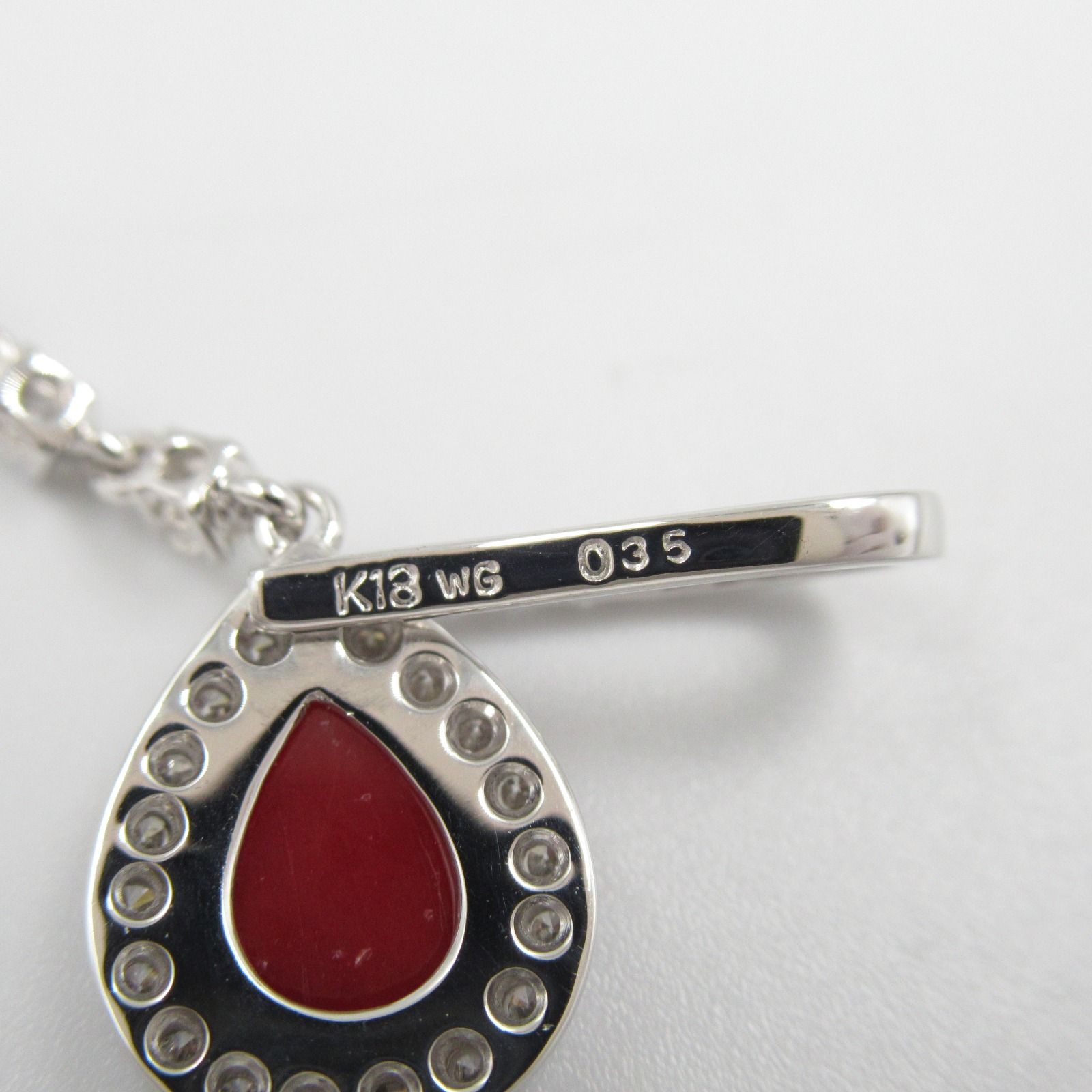 ジュエリー JEWELRY ネックレス サンゴ ダイヤモンド ネックレス ｻﾝｺﾞ  