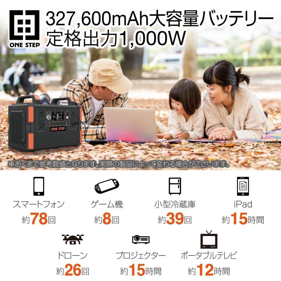 ポータブル電源 大 1048Wh 327600mAh 超大容量 液晶大画面 家庭 災害