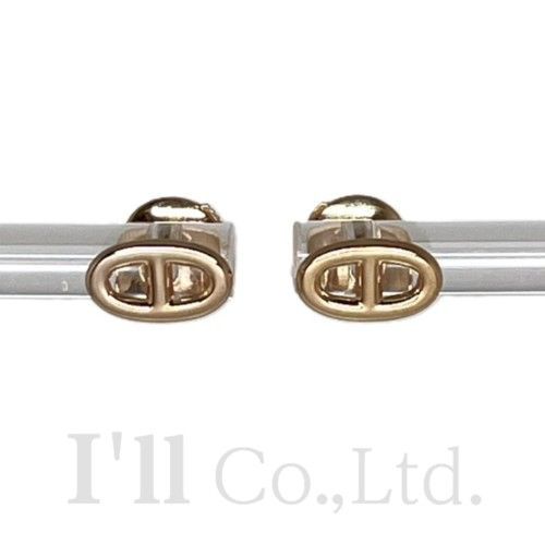 HERMES エルメス シェーヌダンクル ピアス 750PG ブランドジュエリー  