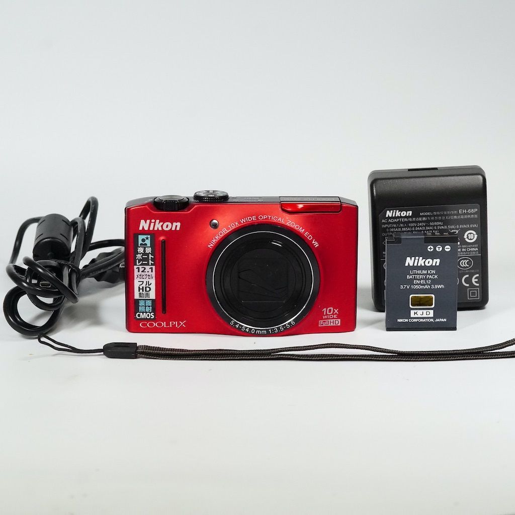 動作OK】Nikon COOLPIX S8100 レッド コンデジ-