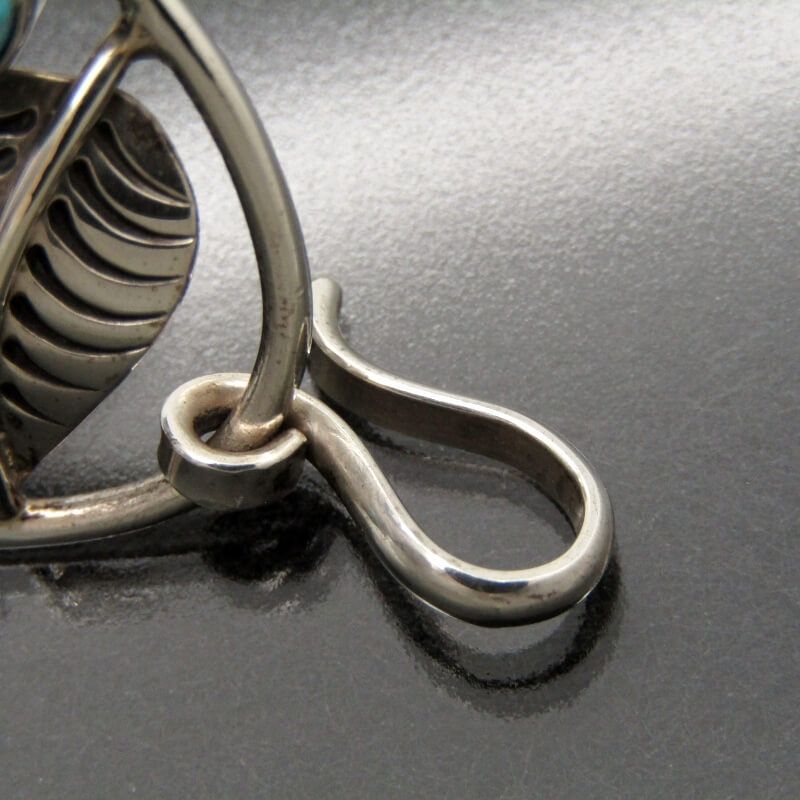 Steve Yellowhorse ナバホ族 ペンダント ターコイズ リーフ 最高