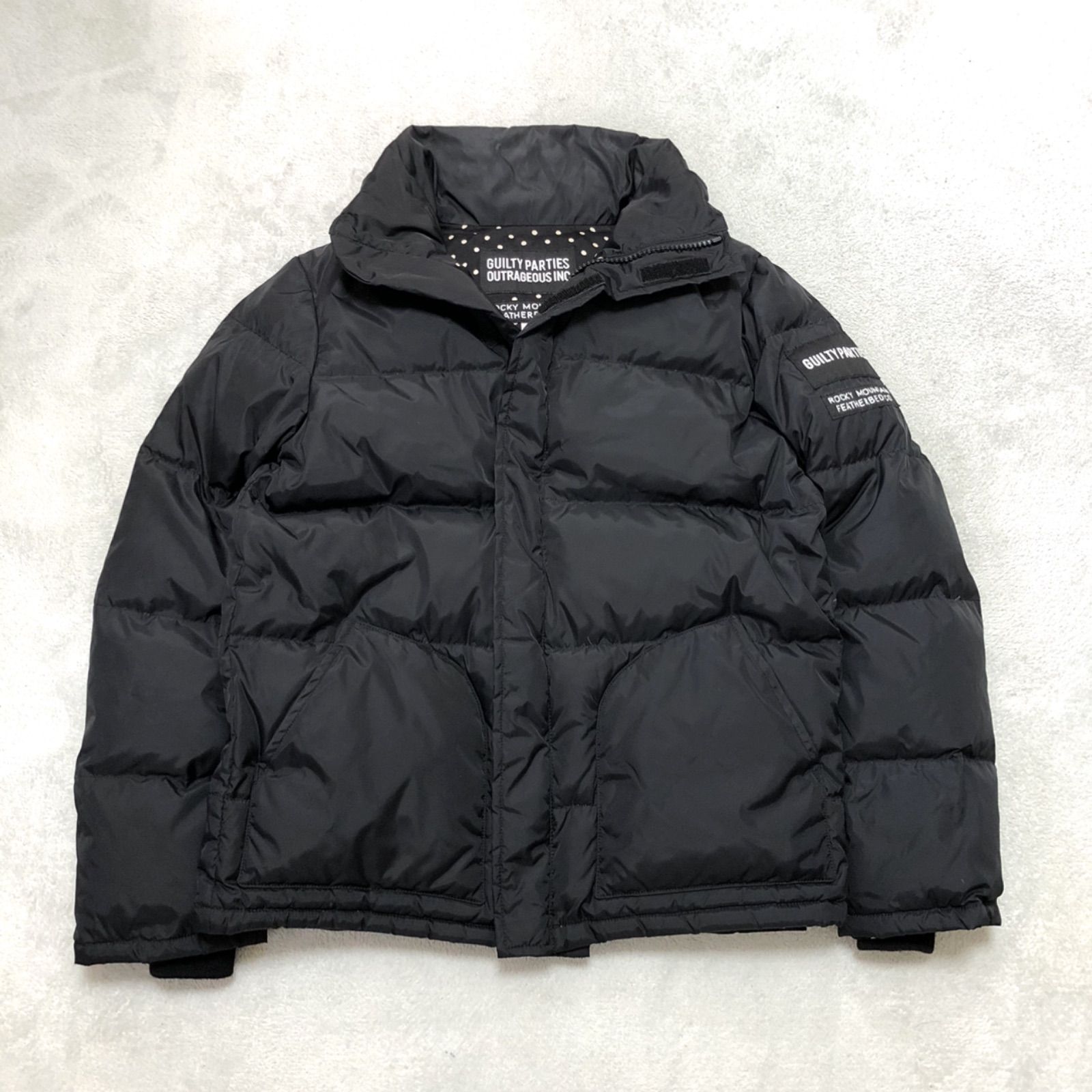 WACKO MARIA × Rocky Mountain Featherbed ダウンジャケット フード付 2WAY 38サイズ ブラック 黒  ワコマリア ロッキーマウンテンフェザーベッド - メルカリ