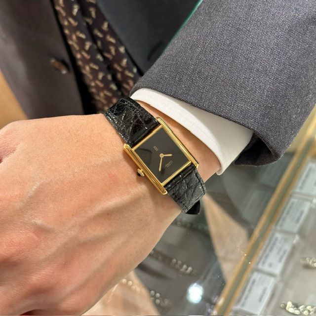 外装新品仕様 カルティエ プレマストタンクLM ブラック文字盤 手巻き カルティエ マストタンク LM 黒文字盤 ブラックダイヤル 希少 手