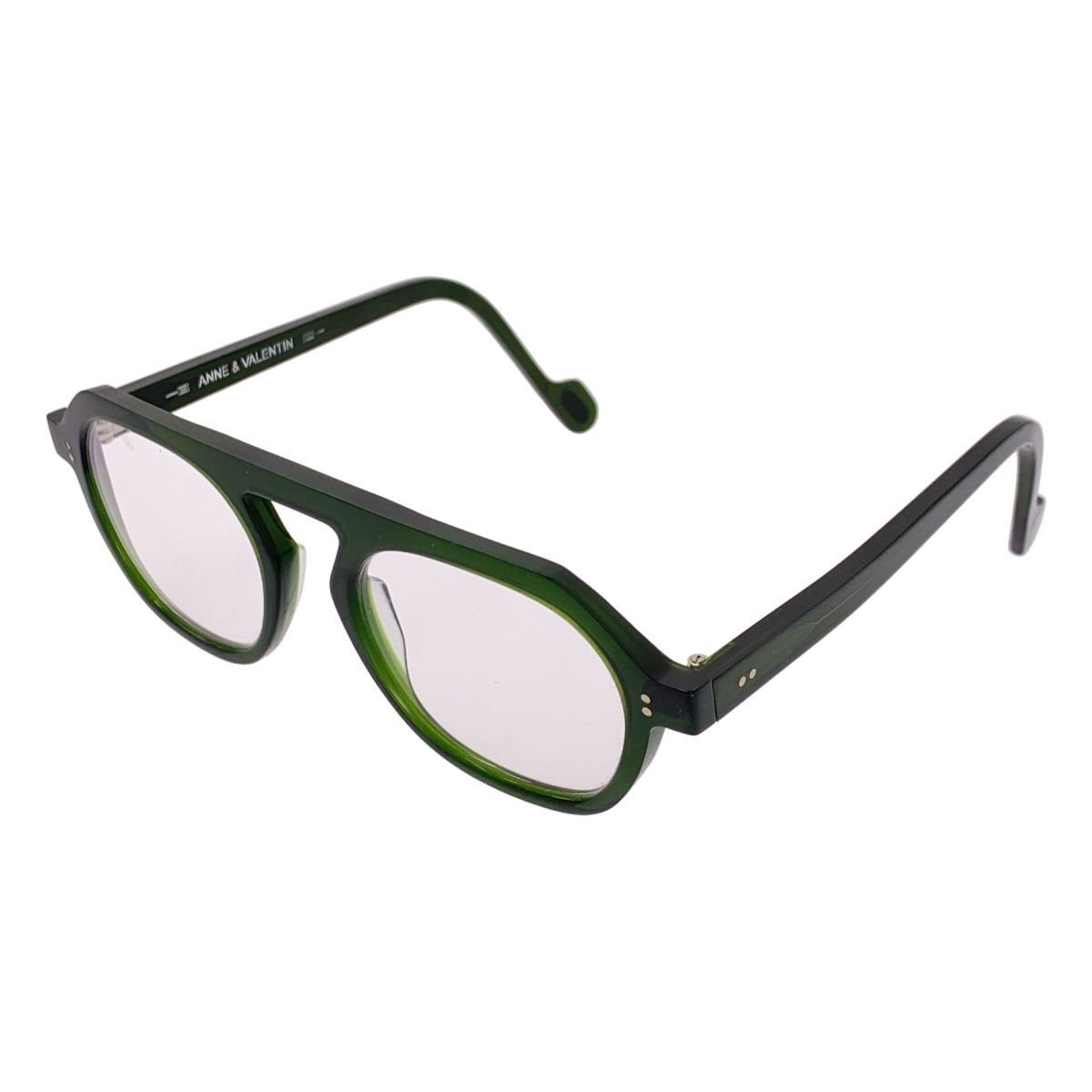ANNE ET VALENTIN | アンバレンタイン | DOWNEY クリア セルフレーム サングラス | 49□23-147 | グリーン