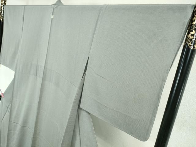 平和屋本店□極上 夏物 京都祇園の老舗 ぎをん齋藤 色無地 絽縮緬 鉛色