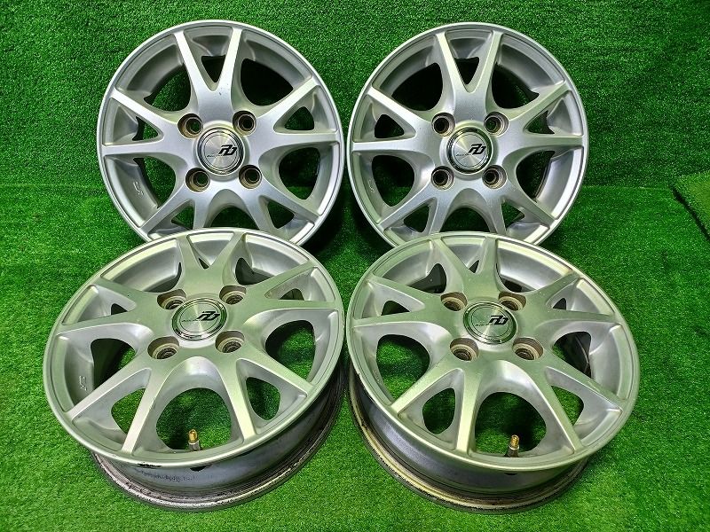 社外 RIVALDICE ﾊｲｾﾞｯﾄ ｽｸﾗﾑ 軽自動車 ホイール アルミ シルバー 12インチ 4.00B 4穴 4本 100 43