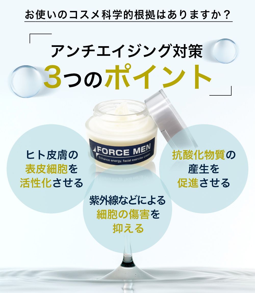 フォースメン エイジングケア ジェル フェイスクリーム ＜京都大学と