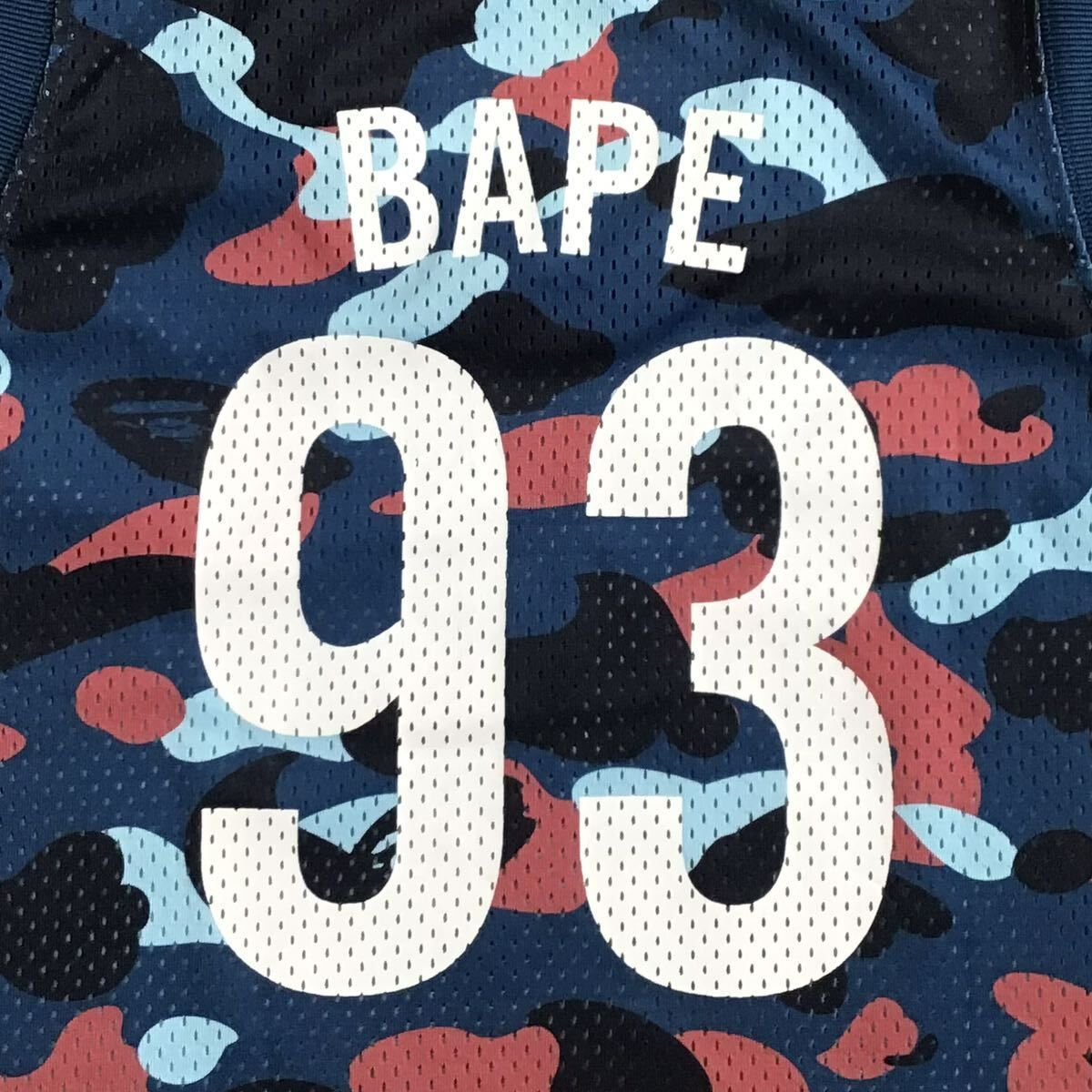 ☆XL☆ BASKETBALL TANK TOP a bathing ape BAPE Blue multi
