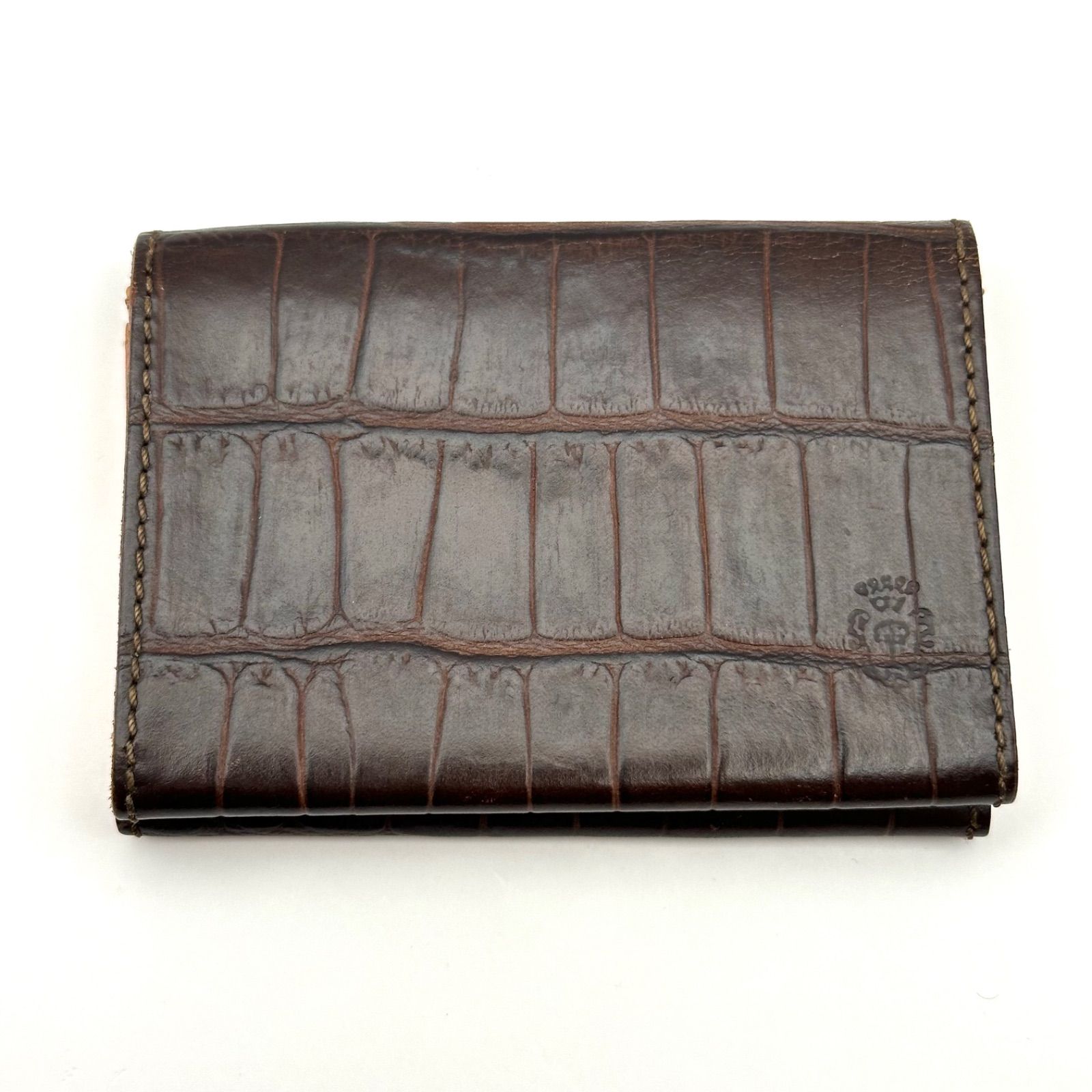 Felisi フェリージ カードケース レザー クロコ型押し 909 ブラウン