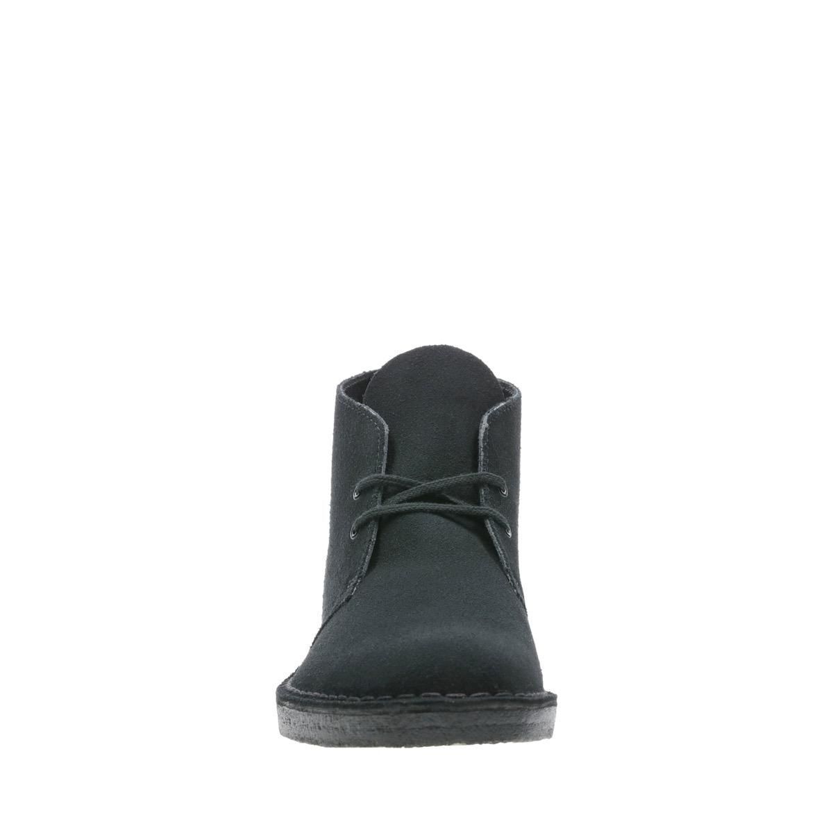 Clarks desert boots womens black sale