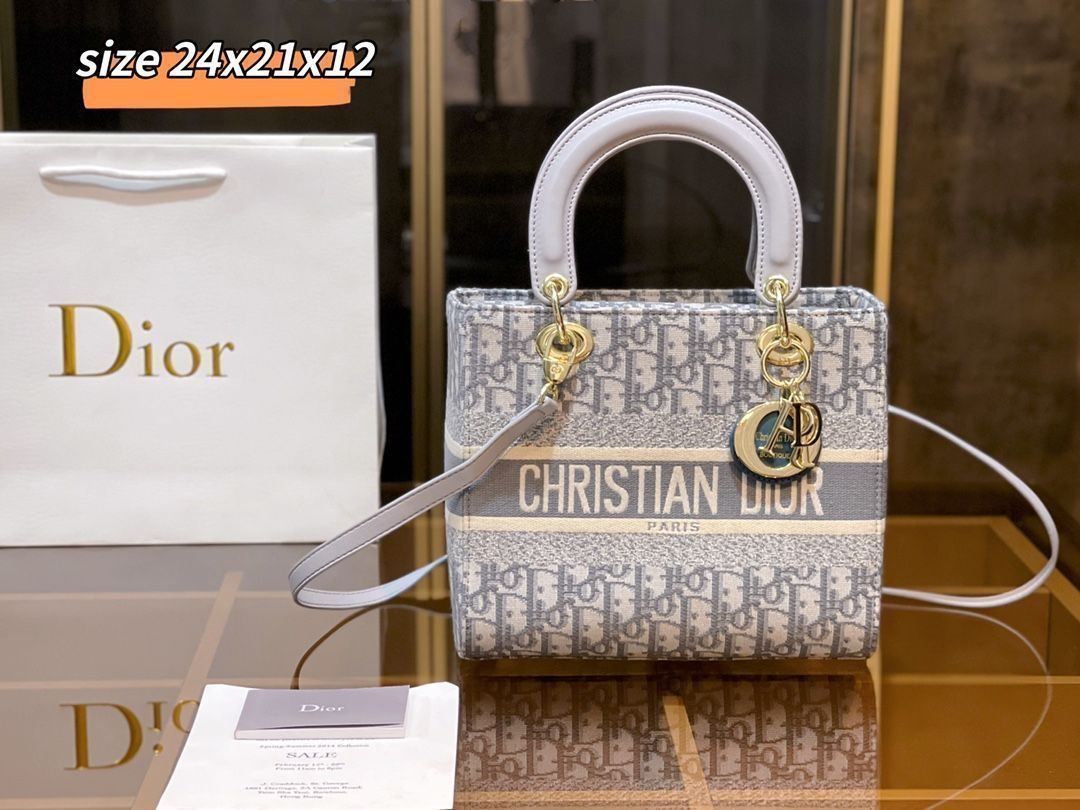 Christian Dior ロゴパターン ハンドバッグ CHRISTIAN DIOR クリスチャンディオール ロゴ トートバッグ