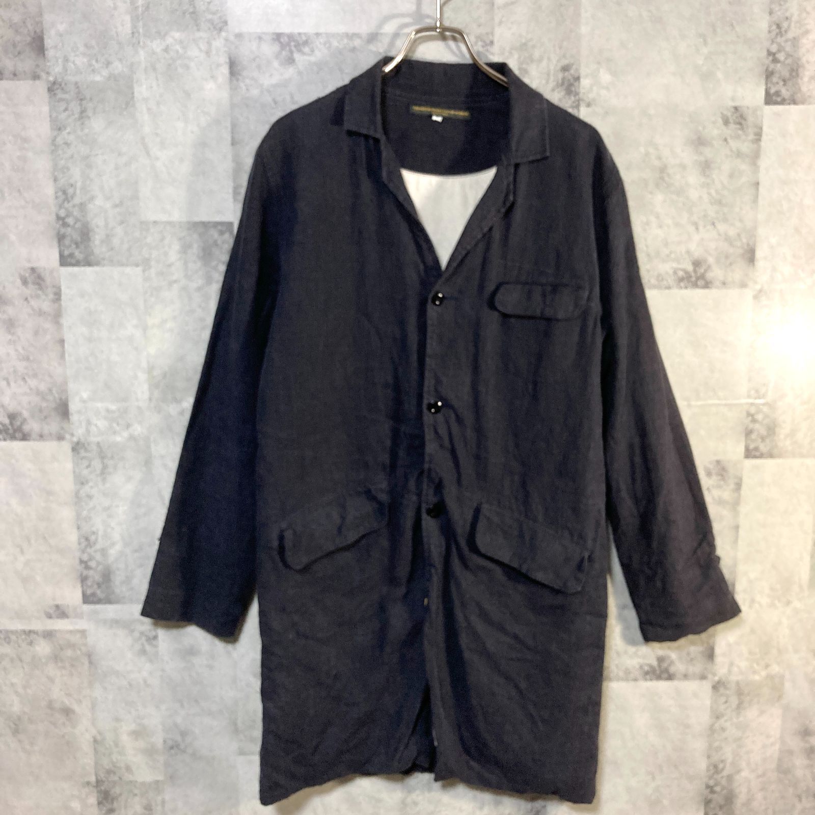 専用❗️ガーメントリプロダクションオブワーカーズ　リネンコート　ネイビー GARMENT REPRODUCTION OF WORKER通販 ガーメントリ