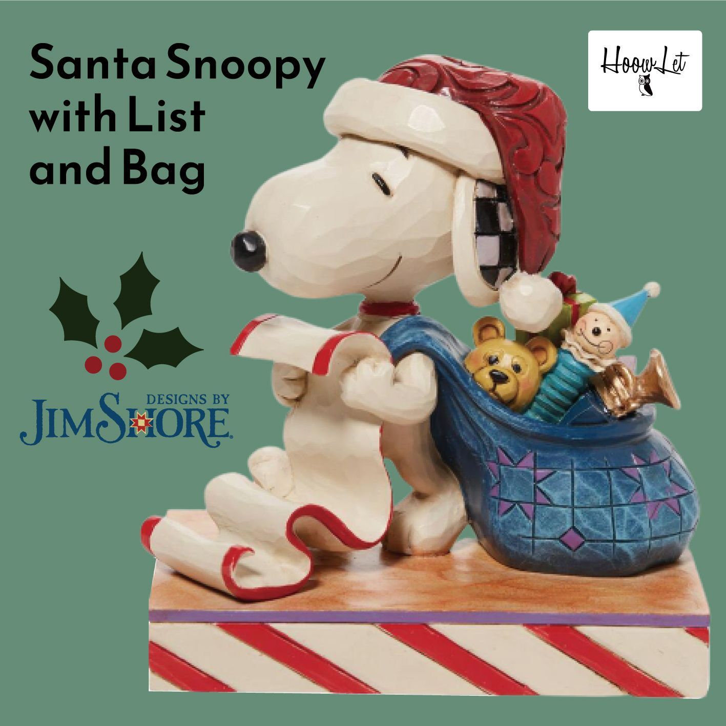 クリスマス スヌーピー サンタ プレゼント Santa Snoopy with List and