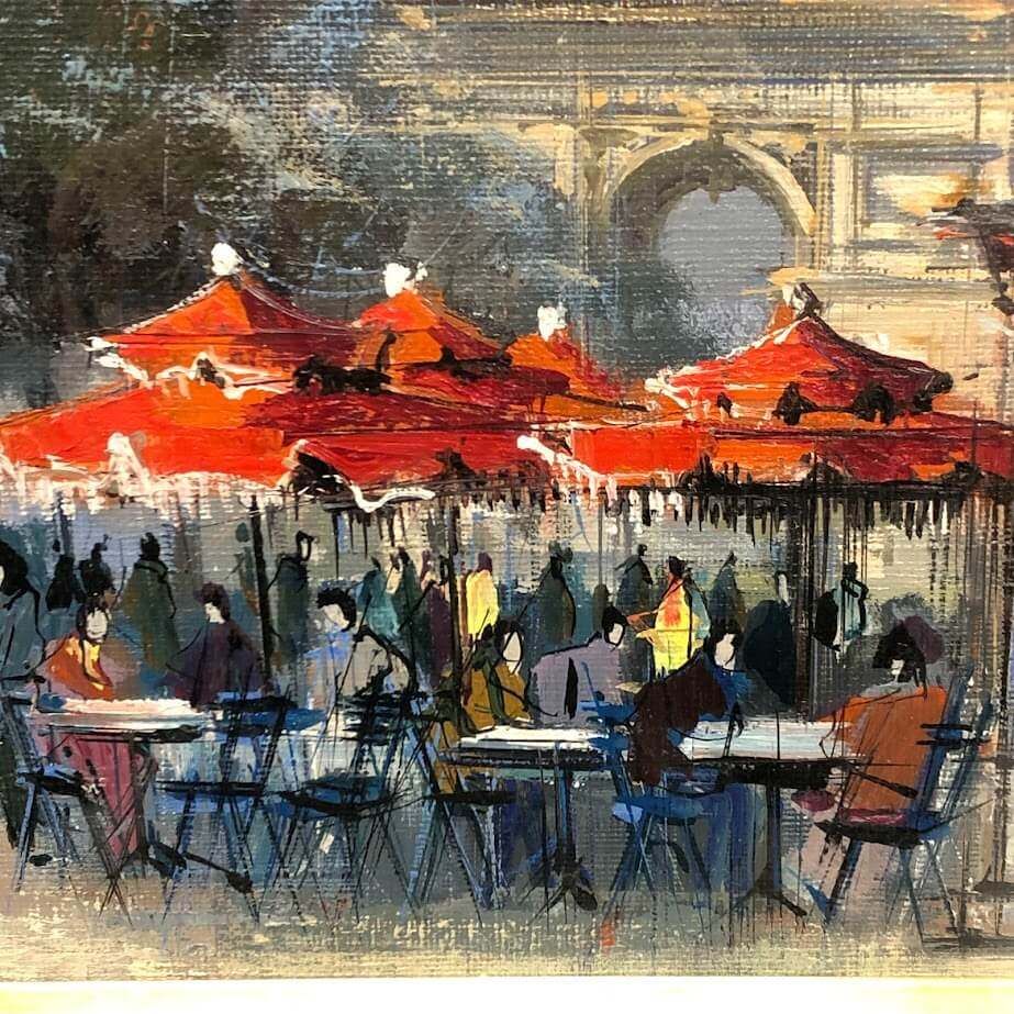 絵画 油絵　C 上代誠「桜」油絵・F3号 絵画買取・販売の小竹美術