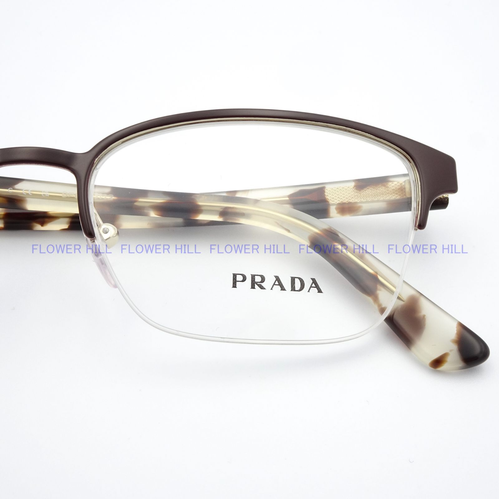 PRADA プラダ メガネ フレーム ワインレッド ハーフリム VPR61X 552-1O1 イタリア製 メンズ レディース - メルカリ