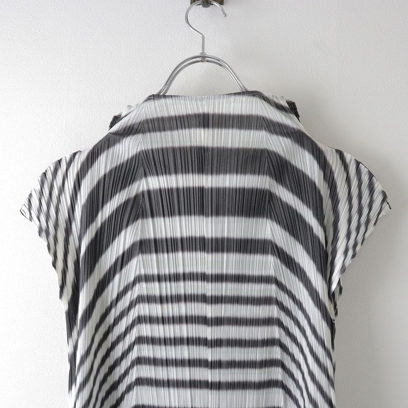 PLEATS PLEASE イッセイミヤケ グラデーション ボーダー ワンピース プリーツプリーズ イッセイミヤケ PLEATS PLEASE ISSEY MIYAKE