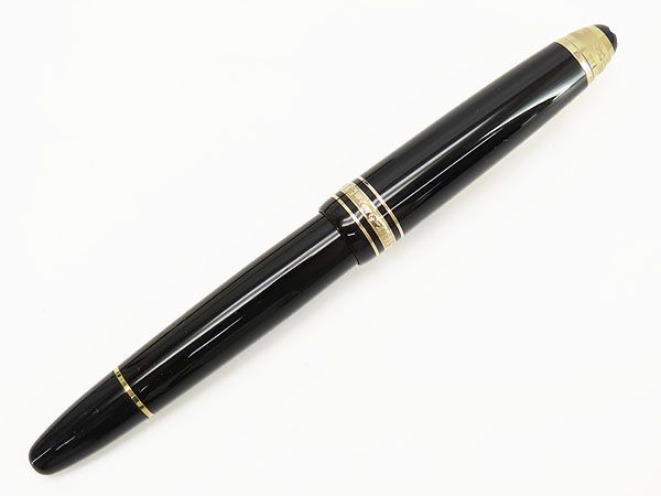 激 モンブラン MONT BLANC マイスターシュテュック ル グラン 146 ユニセフ 万年筆 ブルーサファイヤ入り 2009年製 ブラック ゴールド金具 ペン先14K AU585 105601
