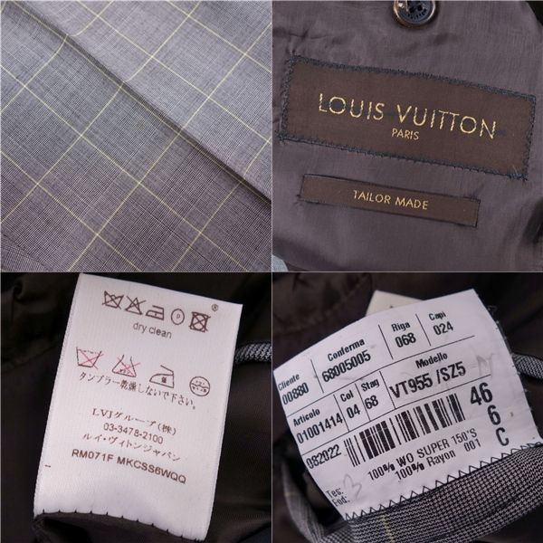 LOUIS VUITTON スーツ上下　セットアップ　ルイヴィトン  46 美品 ルイヴィトン LOUIS VUITTON セットアップ スーツ