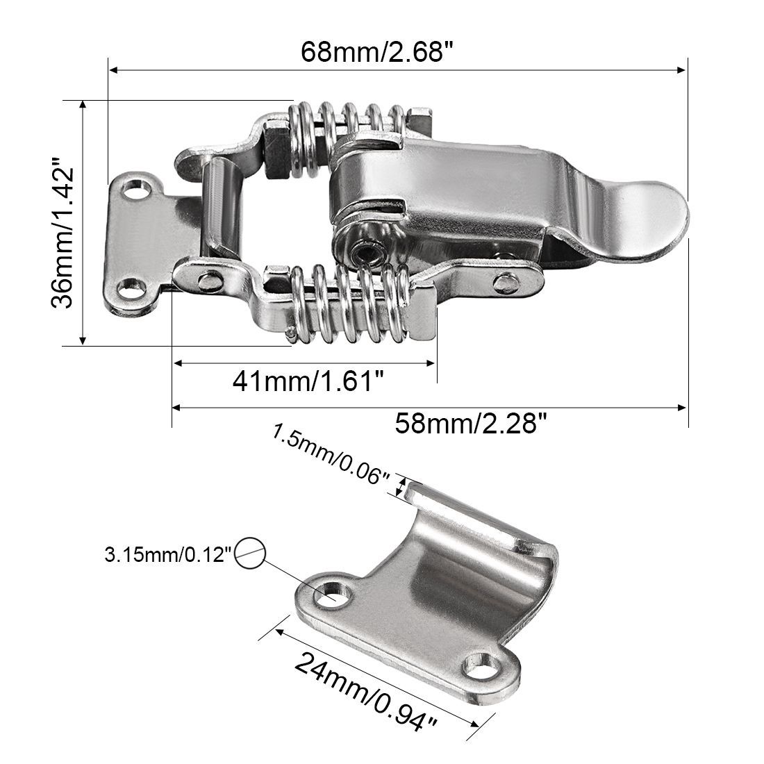 uxcell トグルラッチ パッチン錠 掛け金 キャッチ クランプ 長さ68mm 201ステンレス鋼 スプリングロード 2個入り メルカリ