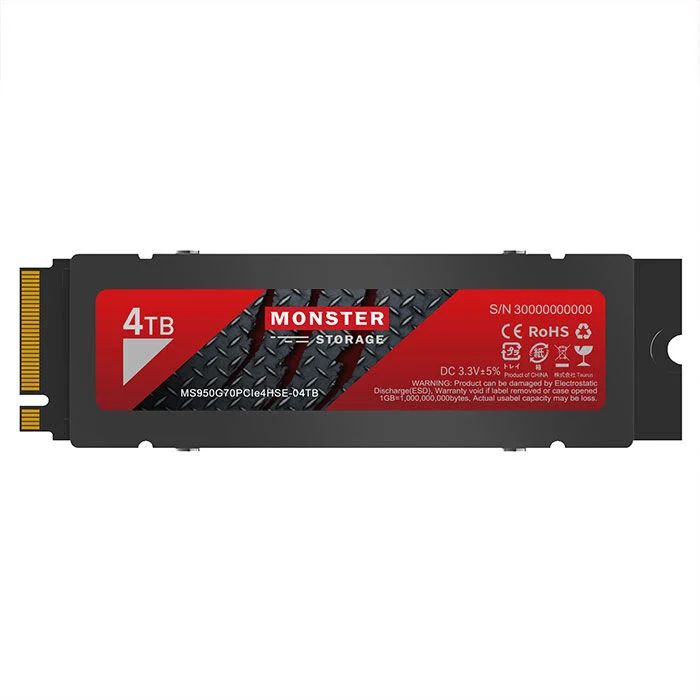 2.新品未開封パッケージ訳ありMonster Storage 4TB NVMeSSD PCIe Gen4