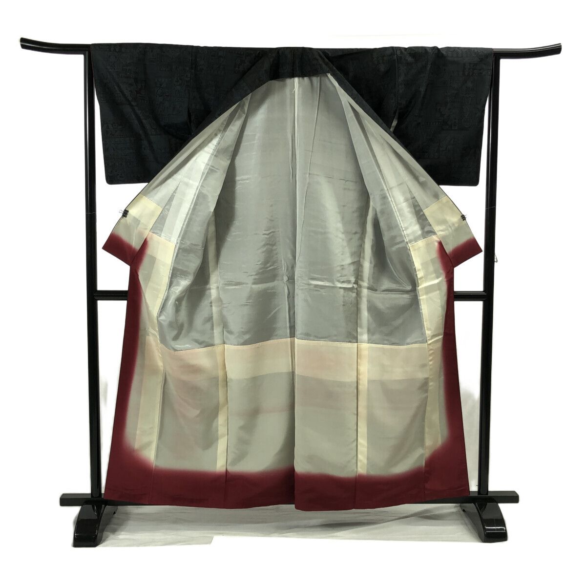 大島紬アンサンブル/美品/藍泥/羽織＆着物/仕立上がり/適応身長150  