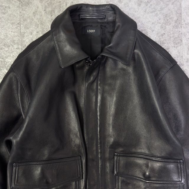 定価126,500円 LOEFF ロエフ A-2 ラムレザー フライトジャケット