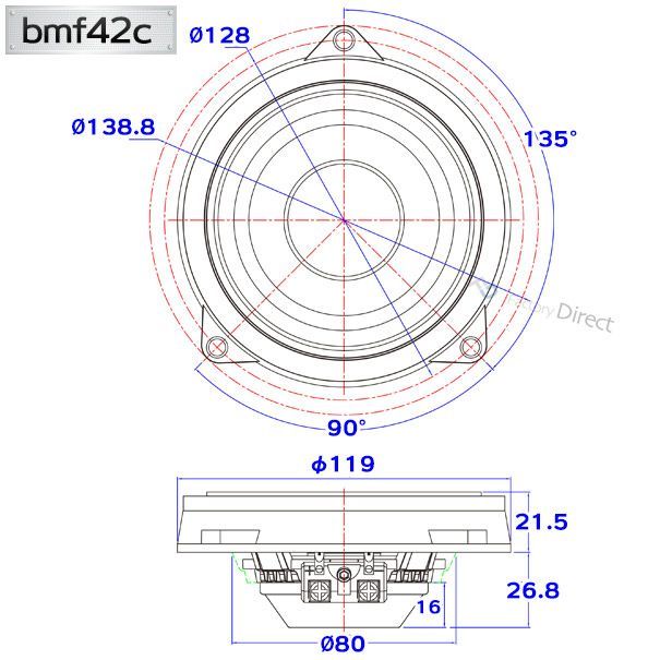 fd-bm42c36 2シリーズ G42 (フロントドア&リアドア) 4inch 10cm 2WAY BMW セパレートスピーカー (高音質 パーツ  自動車用品 カースピーカー ステレオ 同軸 カーオーディオ リアスピーカー 交換用) - メルカリ