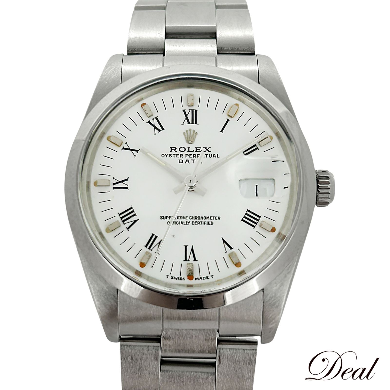 ロレックス オイスターパーペチュアル デイト 15000 ホワイトローマン  
