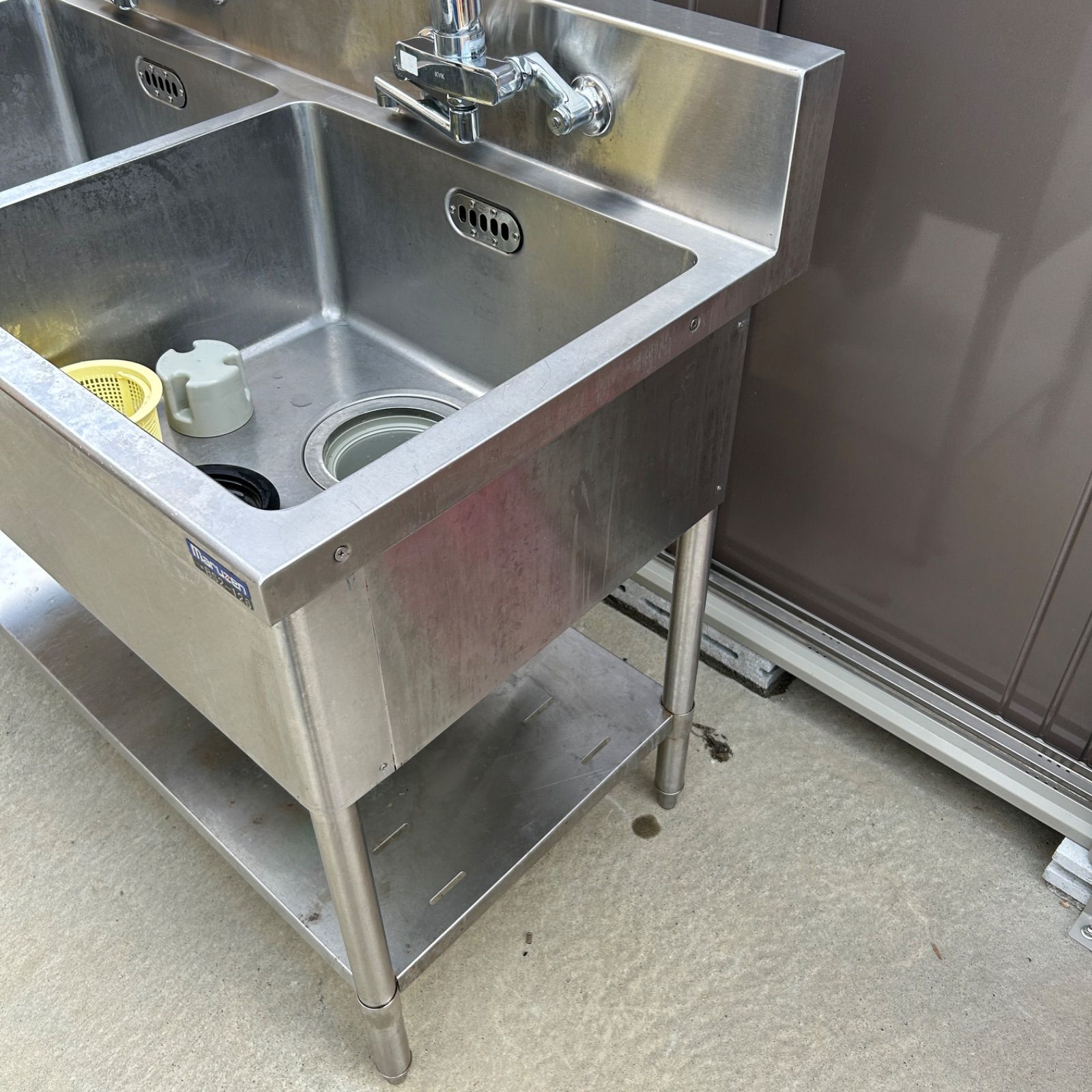 Maruzen BS1-126 ステンレスシンク 2槽 マルゼン 二槽シンク（304