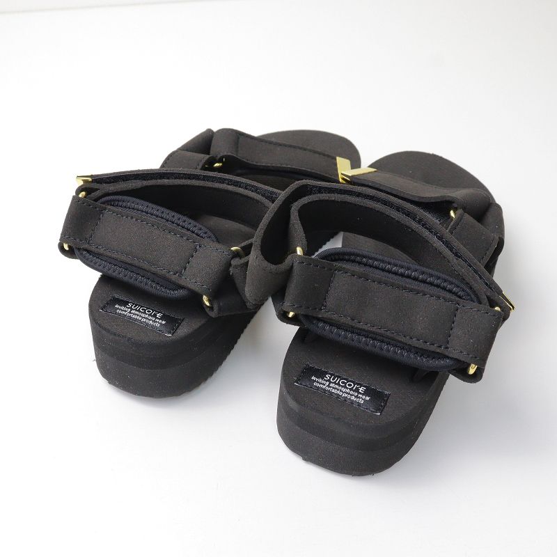 美品⭐️別注 ドゥーズィエムクラス スイコック サンダル／ブラック／37 美品 Deuxieme Classe スイコック SUICOKE SUEDE SANDAL スエード
