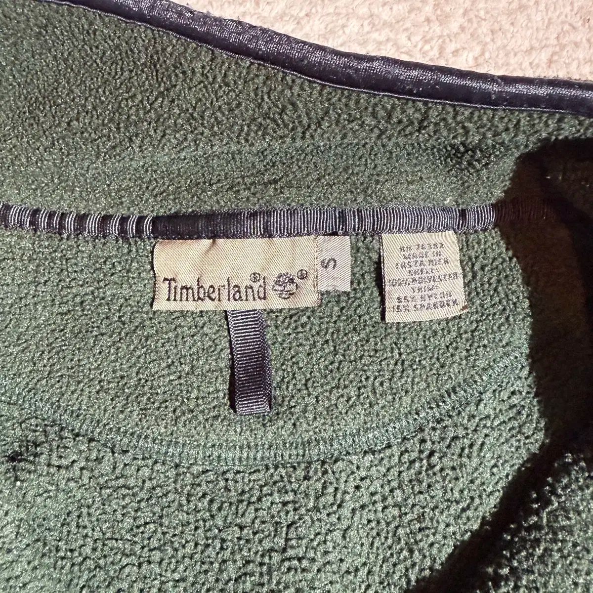 ティンバーランド ダークグリーン フリース ベスト KARIMZIABAT_FR