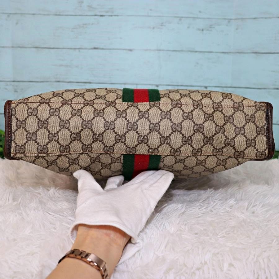 GUCCI オールドグッチ シェリーライン 大容量ハンドバッグ A4サイズ