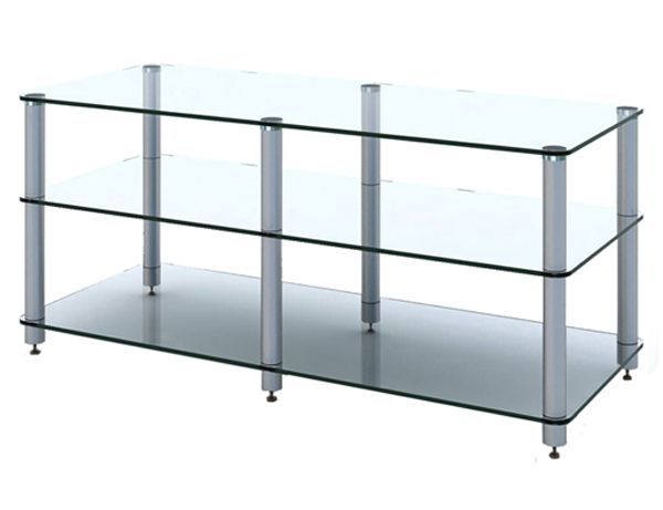 送料無料 AV03GS 棚板クリアガラス 支柱シルバーオーディオラック オプション支柱長変更可 AV03Gシリーズ Sound Magic サウンドマジック