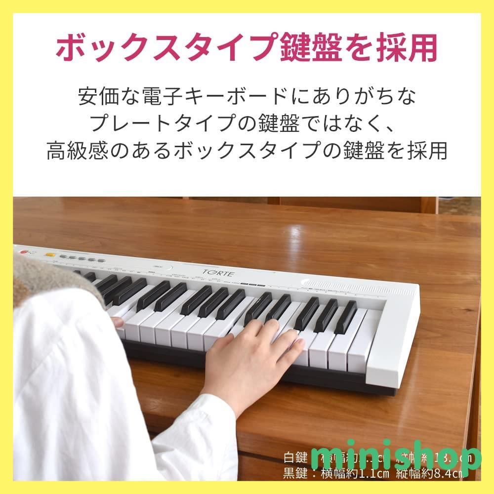 新着商品】TORTE トルテ 電子キーボード 61鍵盤 日本語表記 300ボイス 軽量スリム設計 初心者向け TSDK-61/BK  (譜面立て/電源アダプター/マイク付き) ブラック - キーボード・電子ピアノ