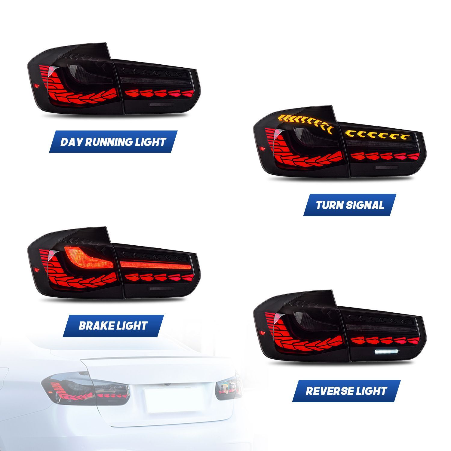 13-18モデルLEDドラゴンスケールデザインテールライトアセンブリ