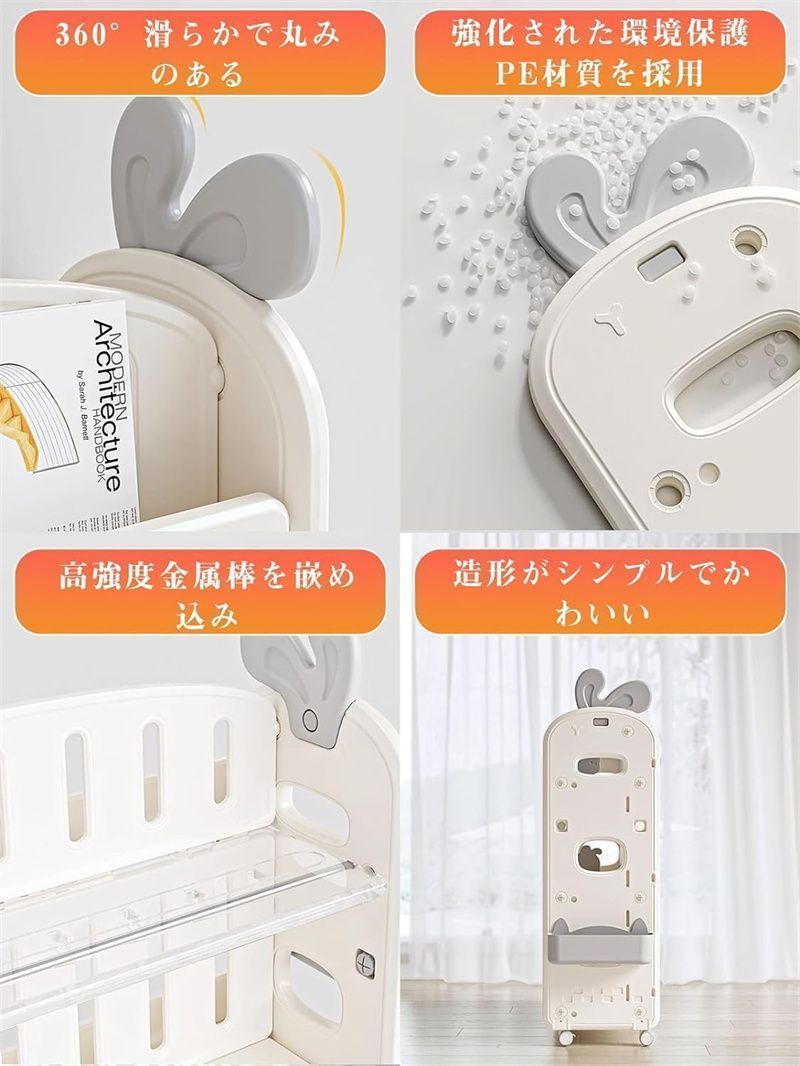 絵本ラック 絵本棚 本棚 子供 大容量 キャスター付き 両面収納 本収納 キッズラック 表紙が見える 出し入れやすい モンテッソーリ 片づけ 自主性 自発性 子供部屋 キッズルーム 組み立て簡単 キッズ 大容量 おしゃれ 入学 STEELWINDOWSANDDOORS_COM